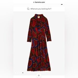 Farm Rio Rainbow Wild Hearts Maxi Dress